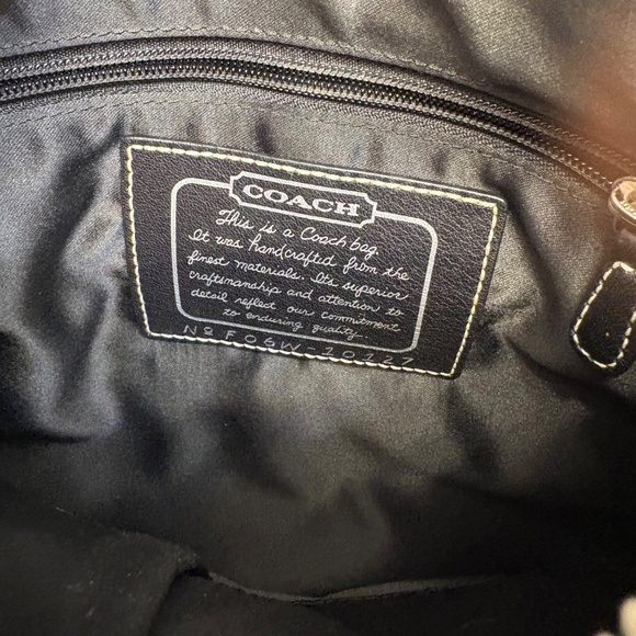 Coach vintage y2k 10127 black striped signature messenger bag - Picture 10 of 10